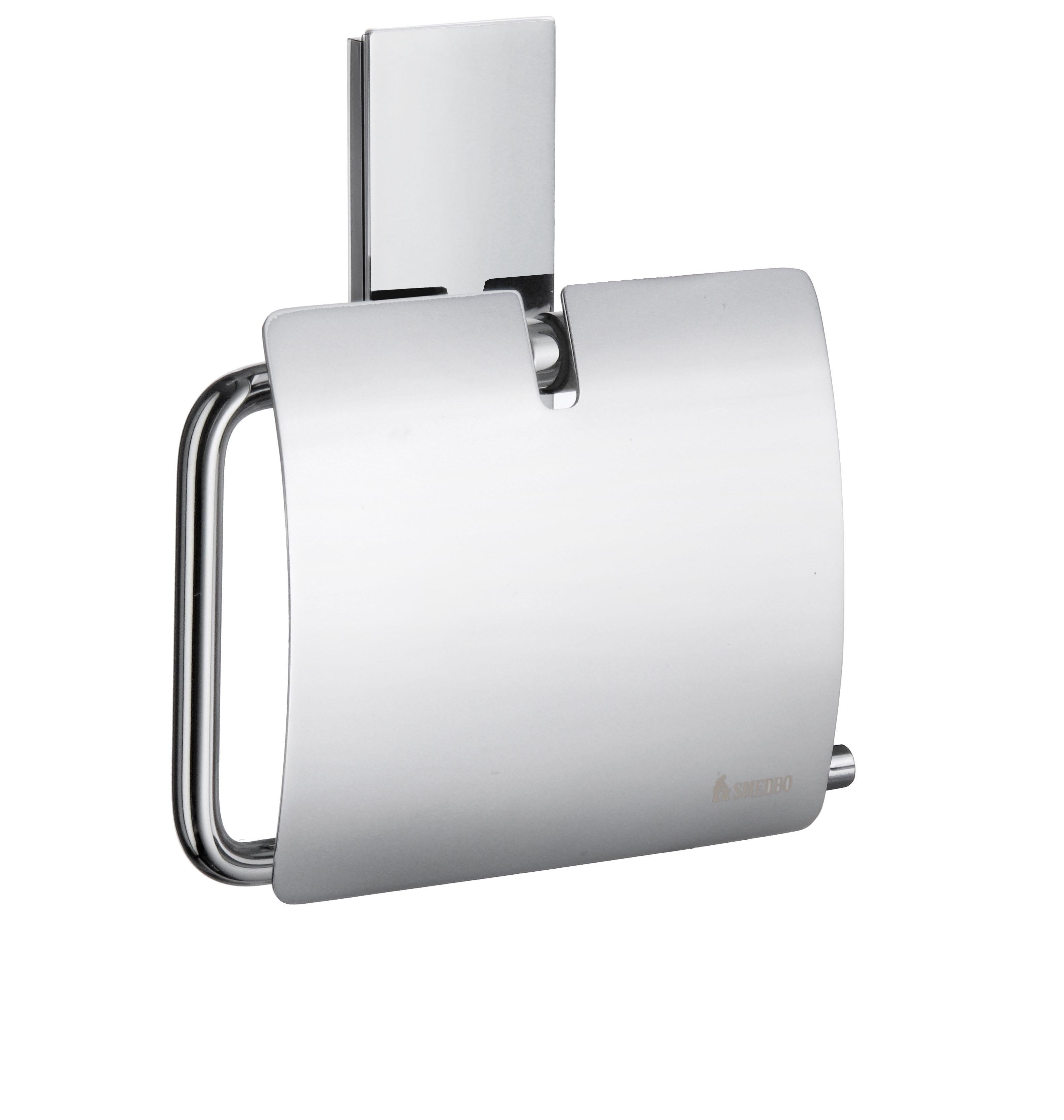 polished chrome toilet roll holder