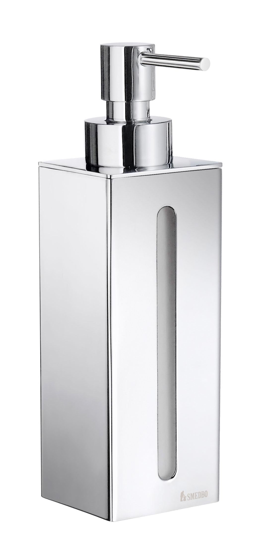polished chrome soap dispenser
