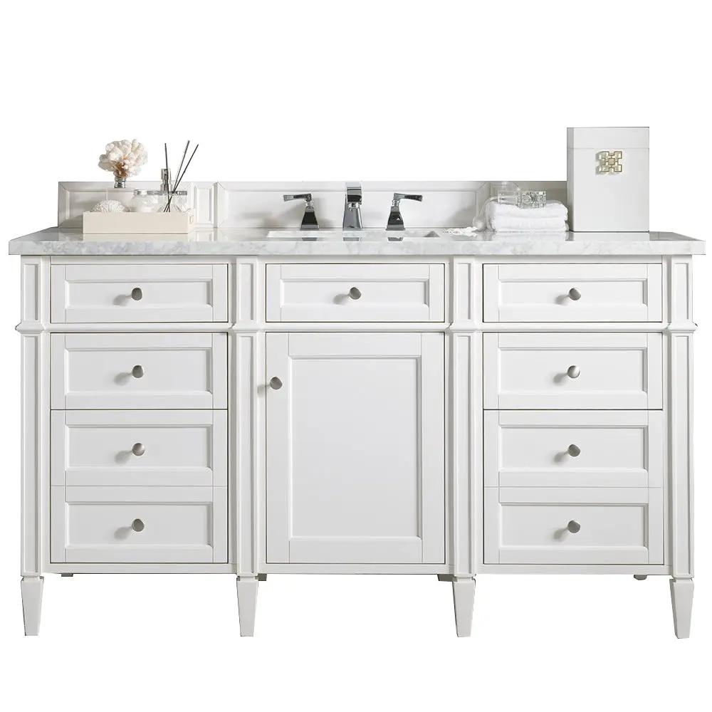 James Martin Brittany 60" Single Vanity Set - Bright White by James Martin Vanities