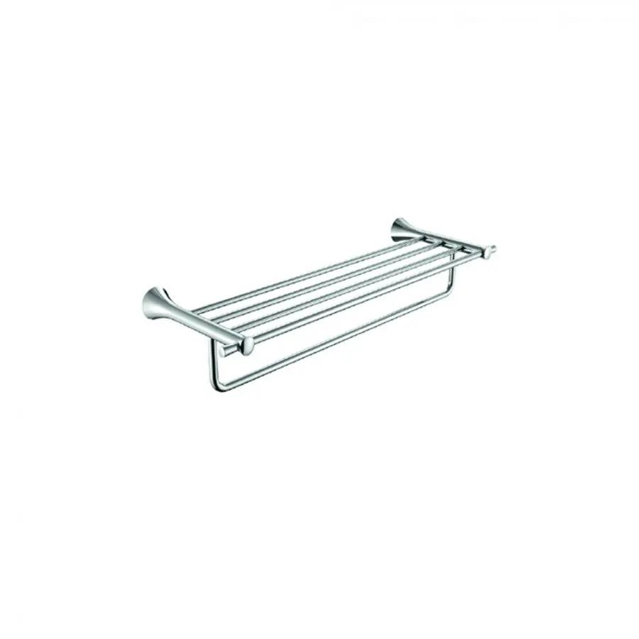 polished chrome shelf