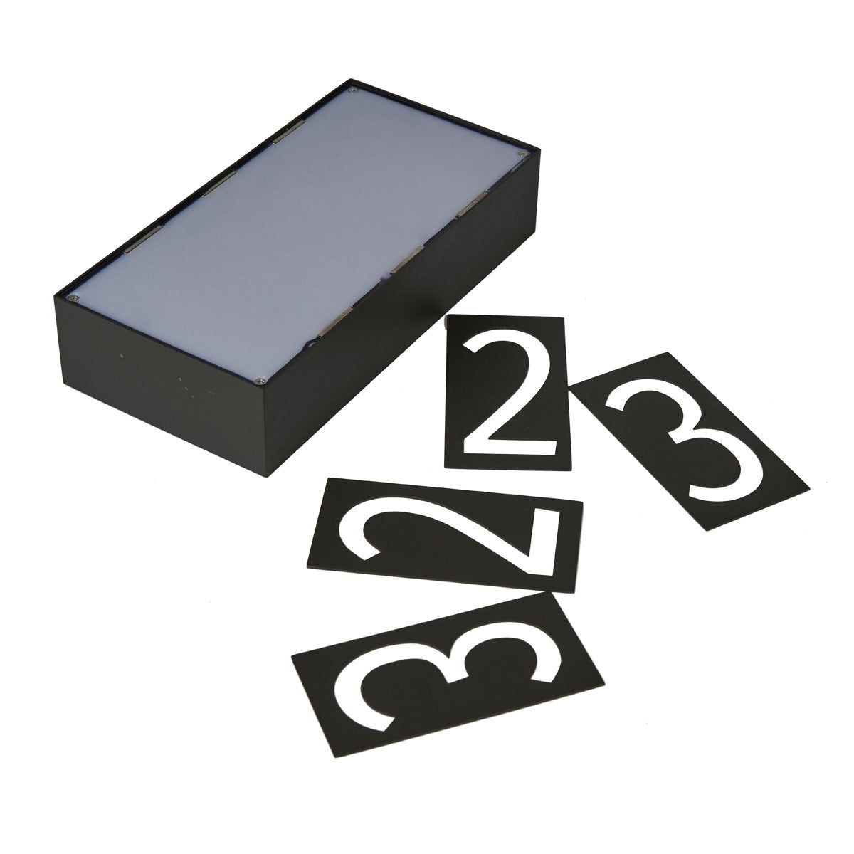 matte black number light