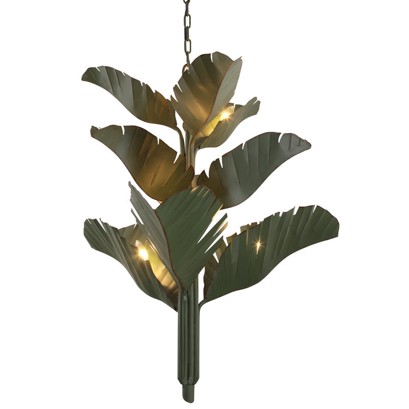 banana leaf chandelier