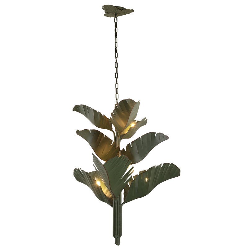banana leaf chandelier