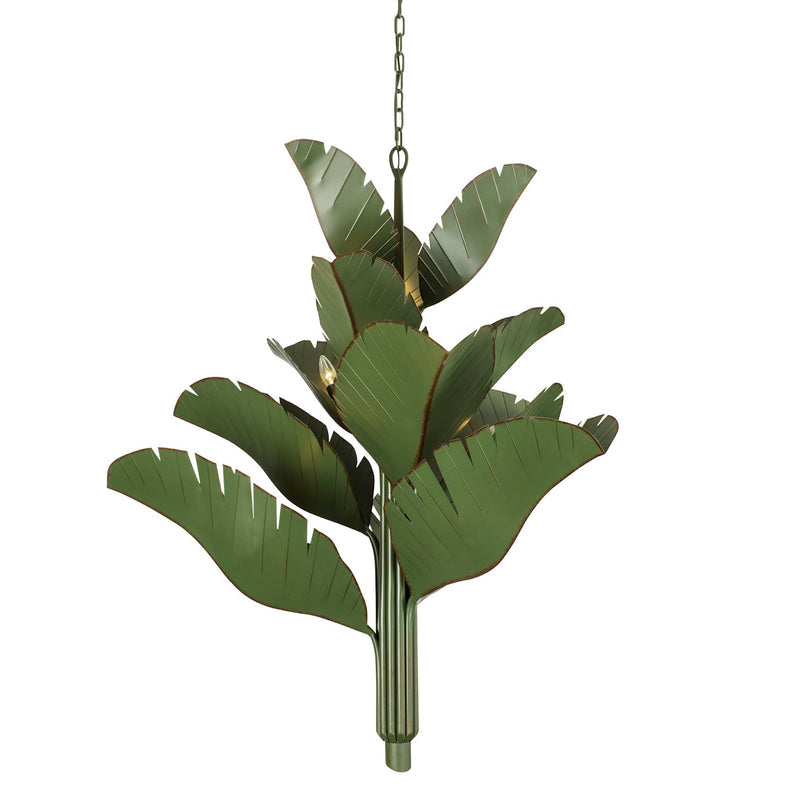 banana leaf chandelier
