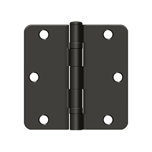 Deltana 3-1/2" x 3-1/2" x 1/4" Radius Hinge, Ball Bearing