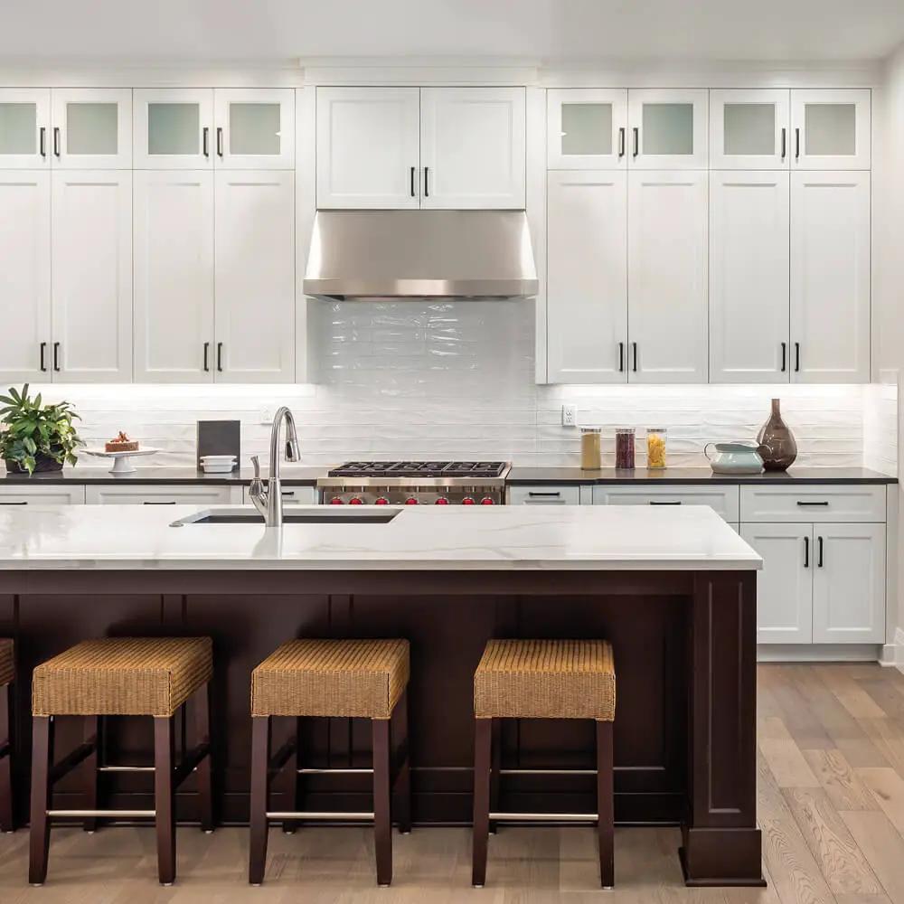 white cabinet light
