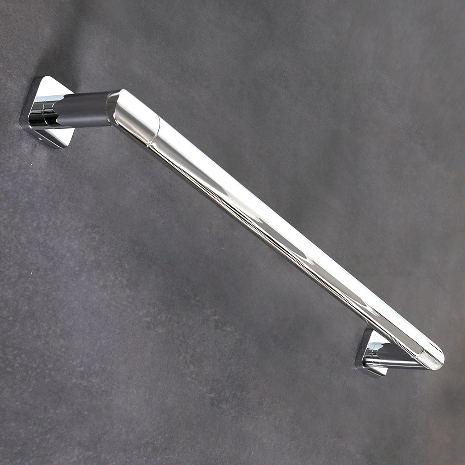 polished chrome towel bar