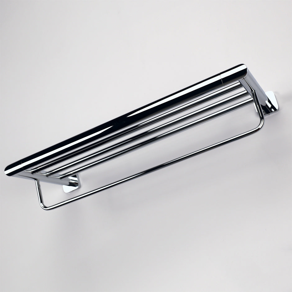 polished chrome towel bar
