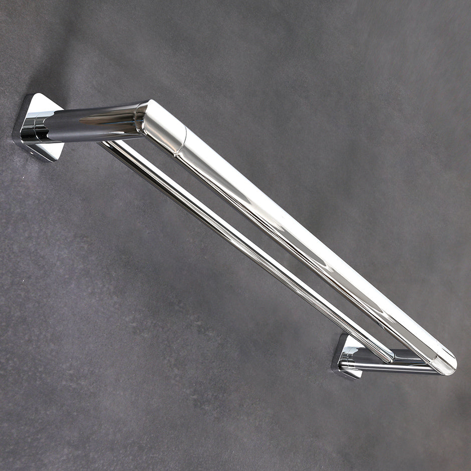 polished chrome towel bar