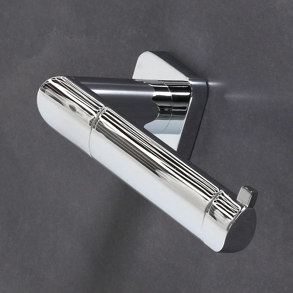 polished chrome toilet paper holder