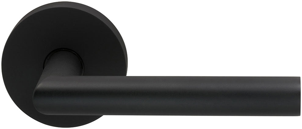 Omnia Prodigy Interior Modern Lever Latchset with Modern Round Rose by Omnia