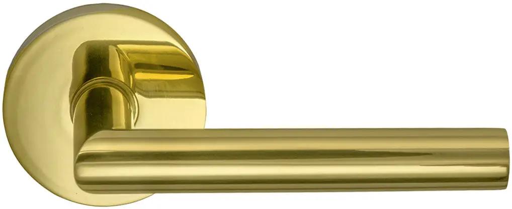 Omnia Prodigy Interior Modern Lever Latchset with Modern Round Rose by Omnia