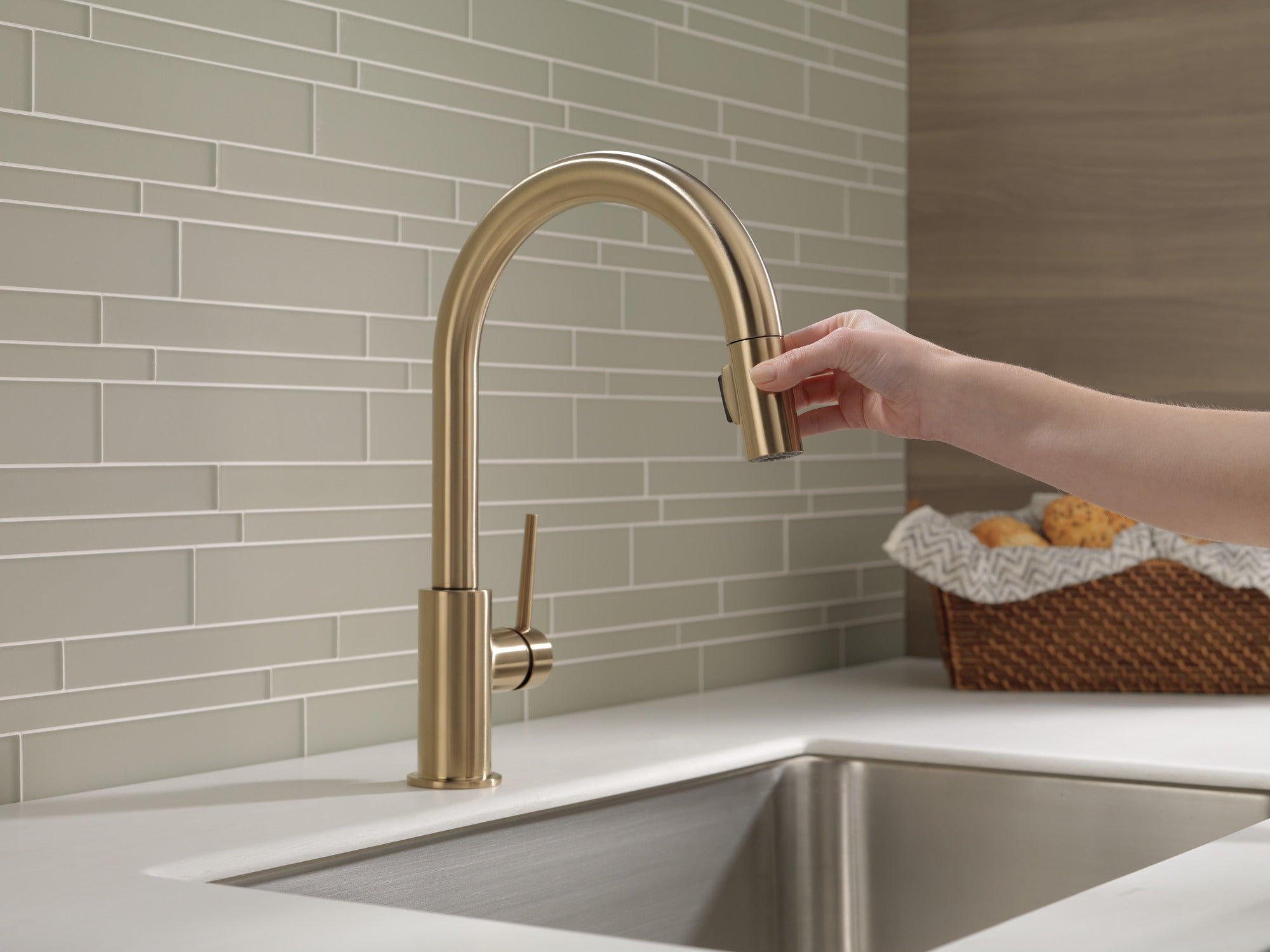 champagne bronze kitchen faucet