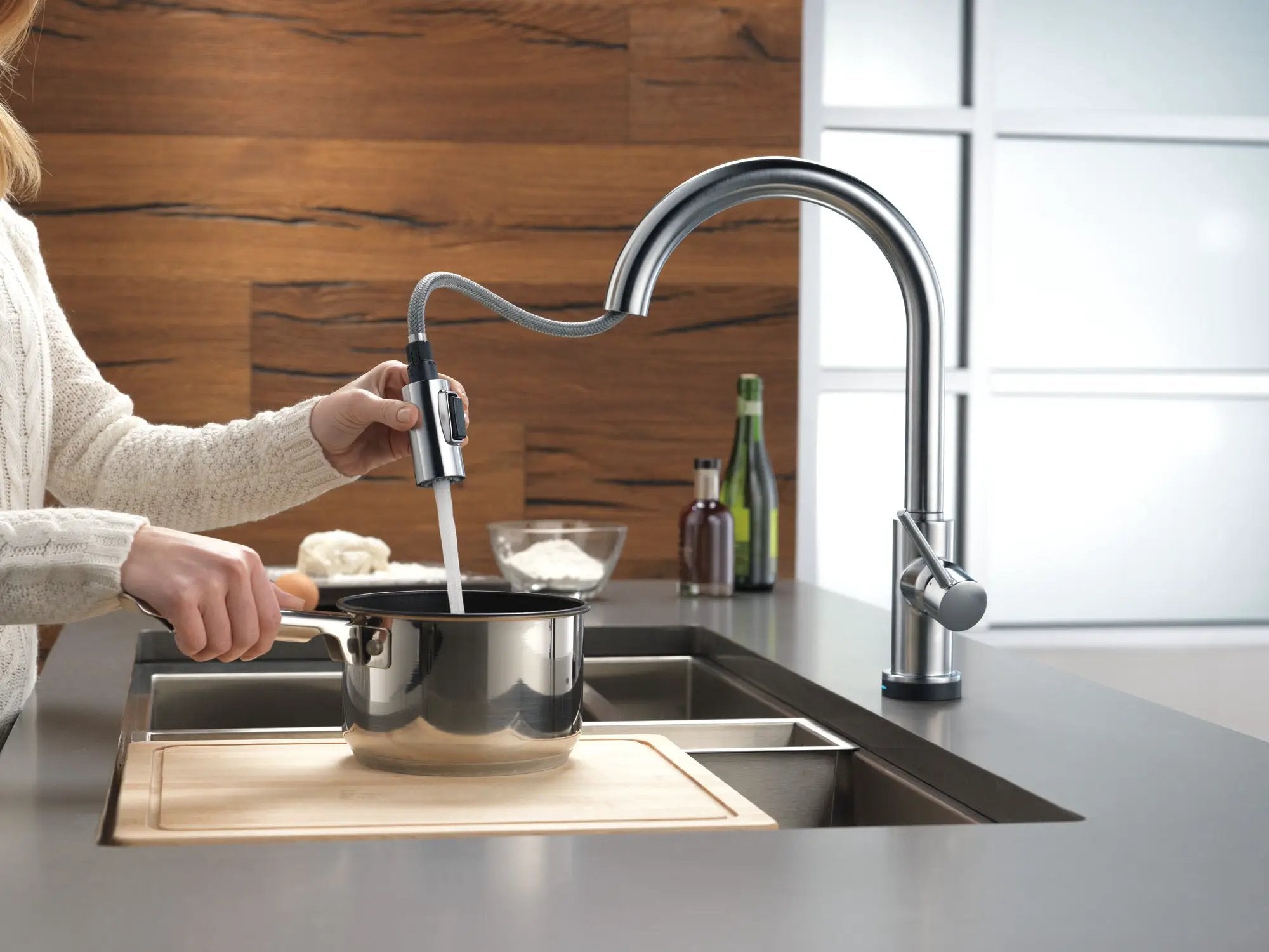 arctic stainless kitchen faucet