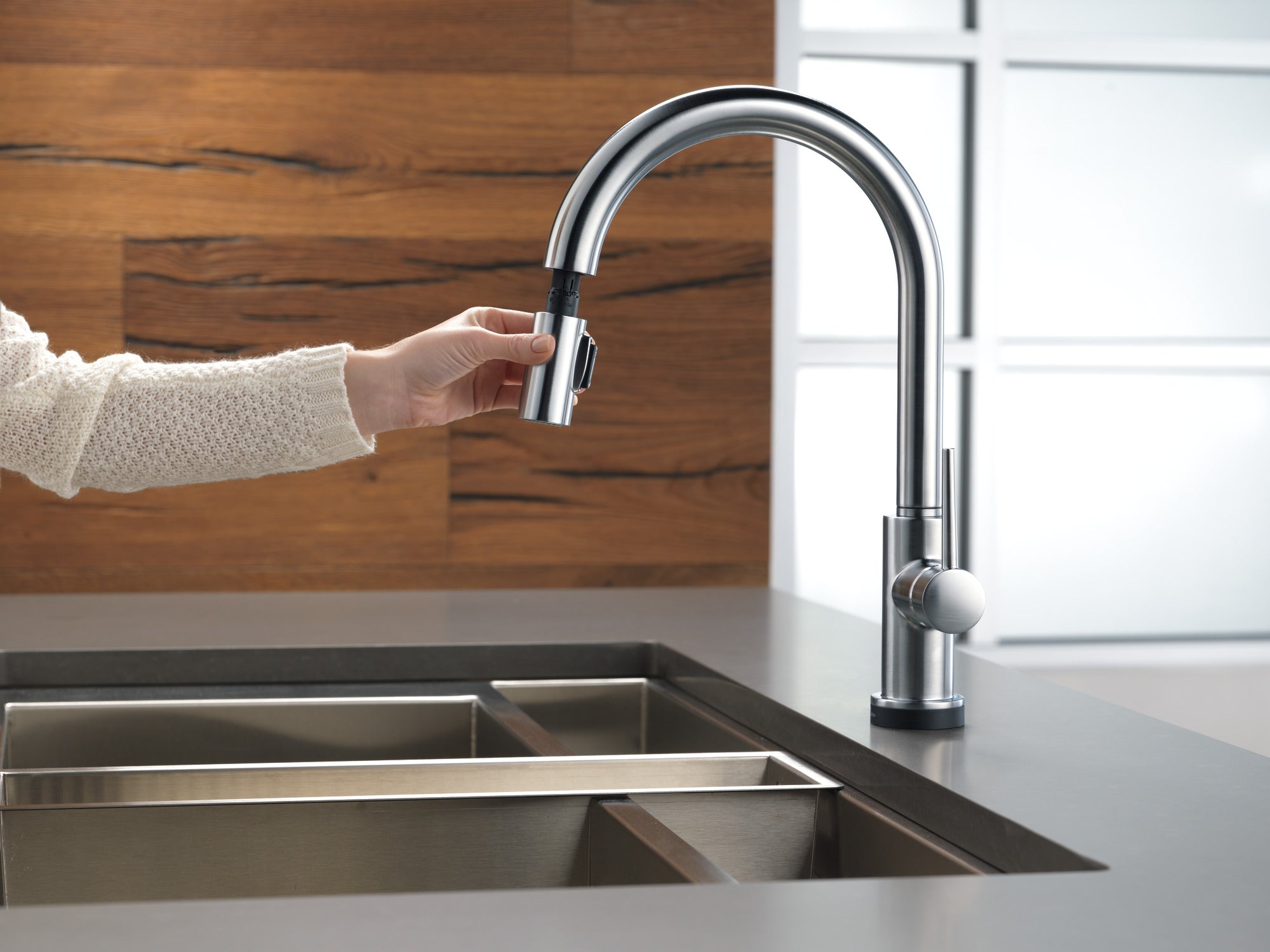 arctic stainless kitchen faucet