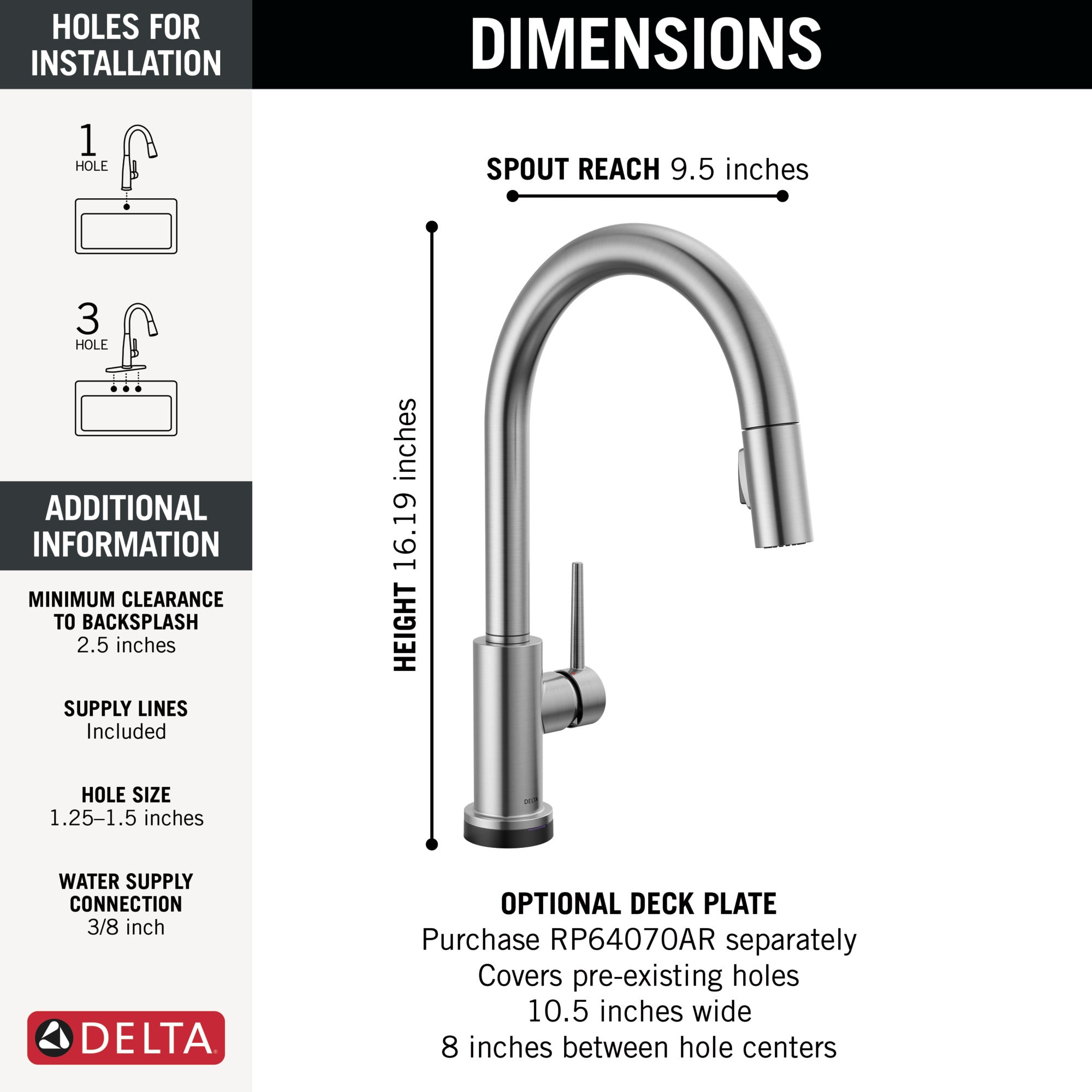 arctic stainless kitchen faucet