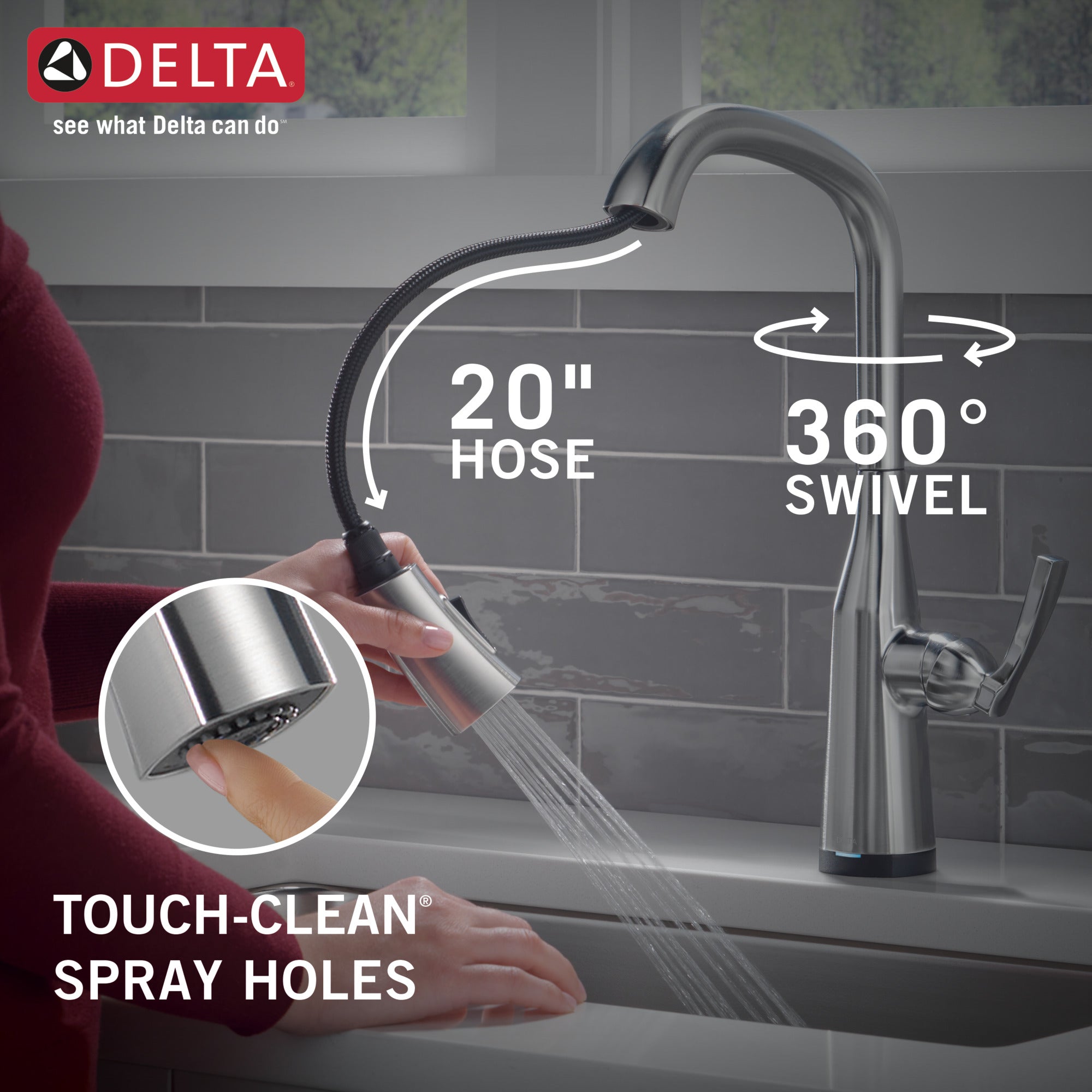lumicoat arctic stainless kitchen faucet