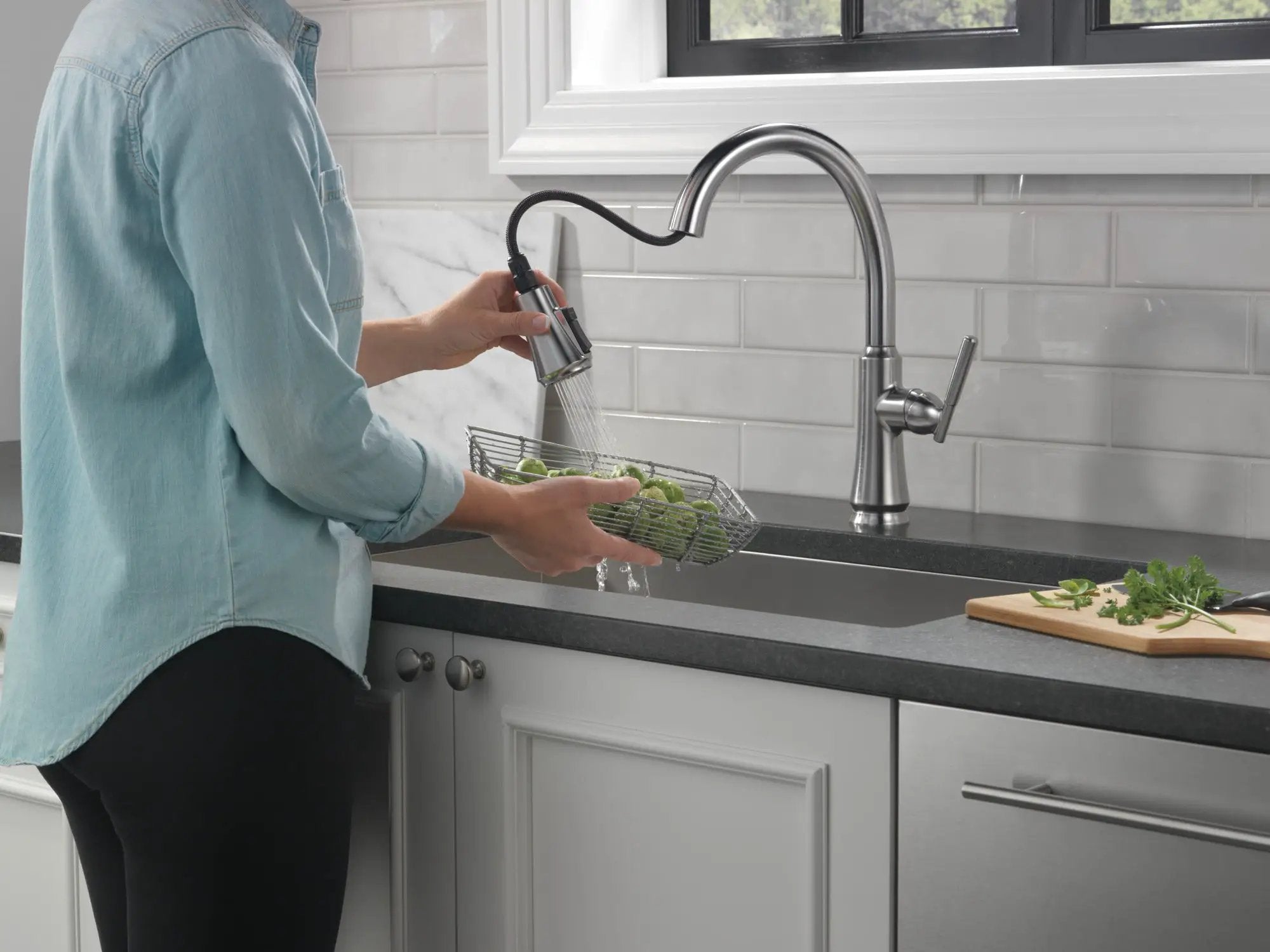 arctic stainless kitchen faucet