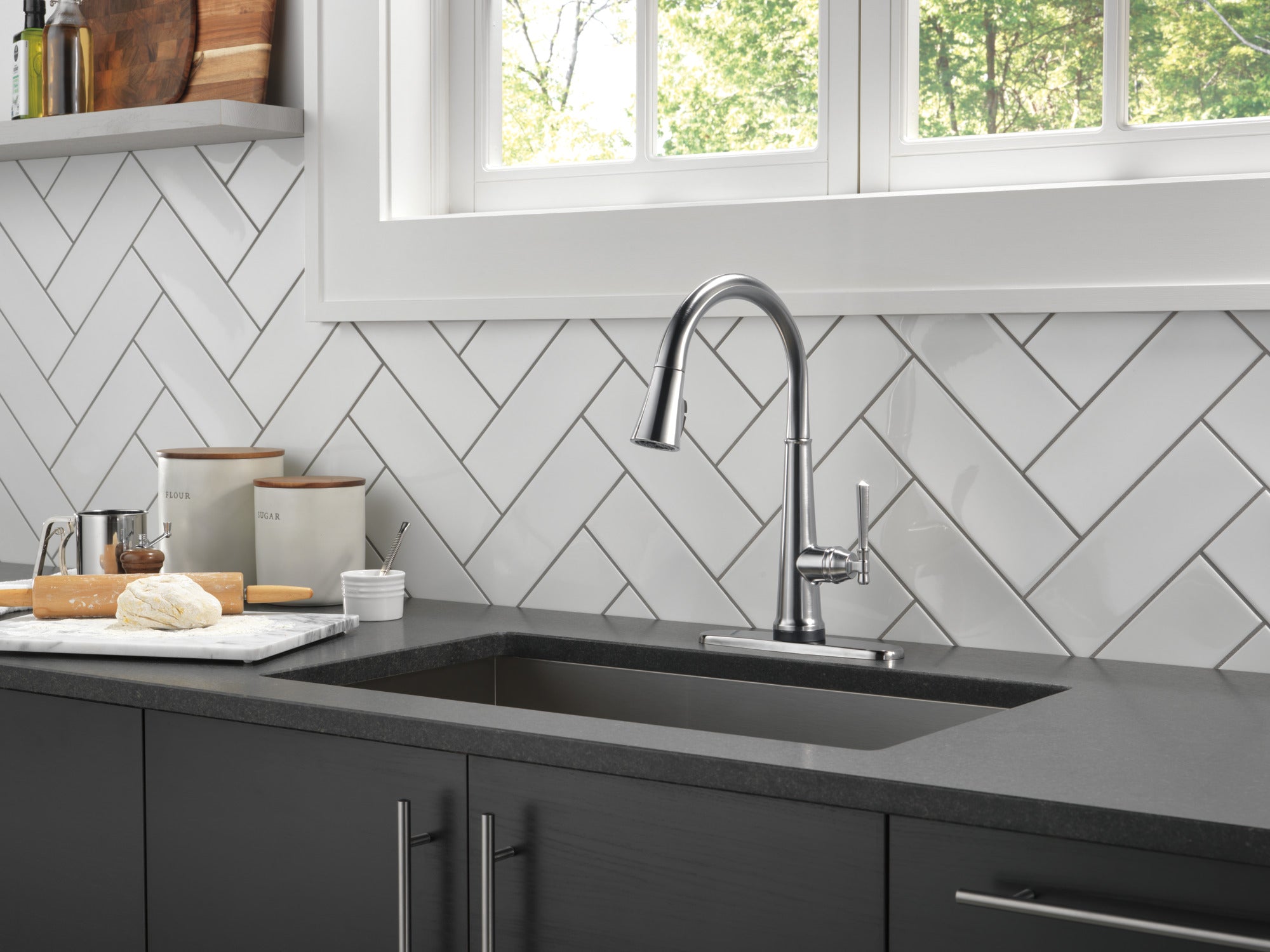 lumicoat arctic stainless kitchen faucet