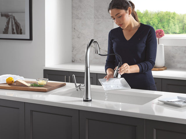lumicoat arctic stainless kitchen faucet