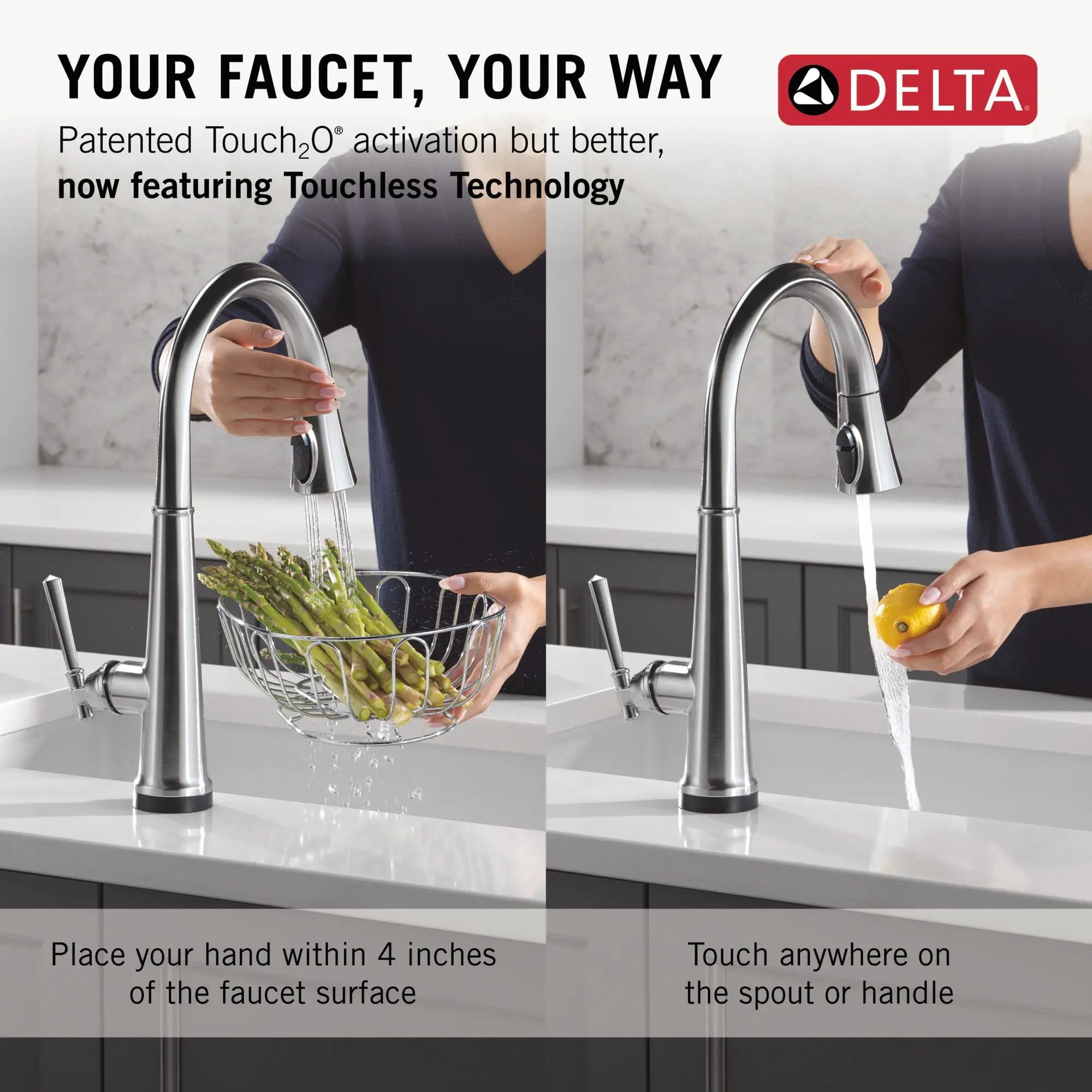 lumicoat arctic stainless kitchen faucet