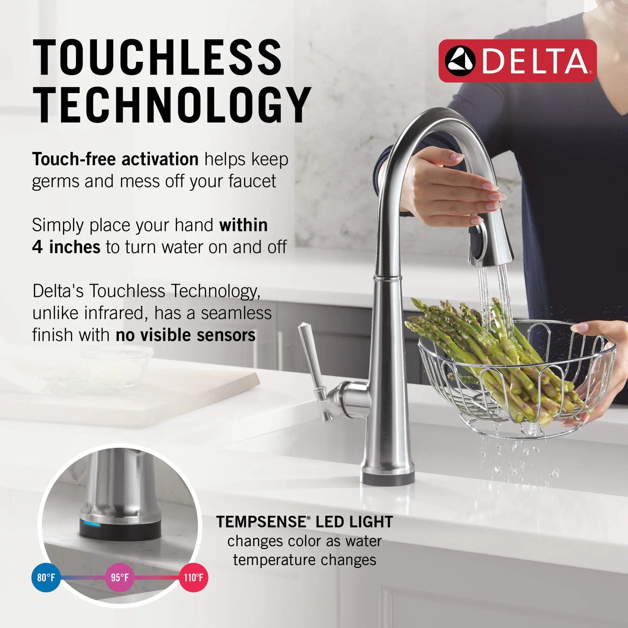 lumicoat arctic stainless kitchen faucet