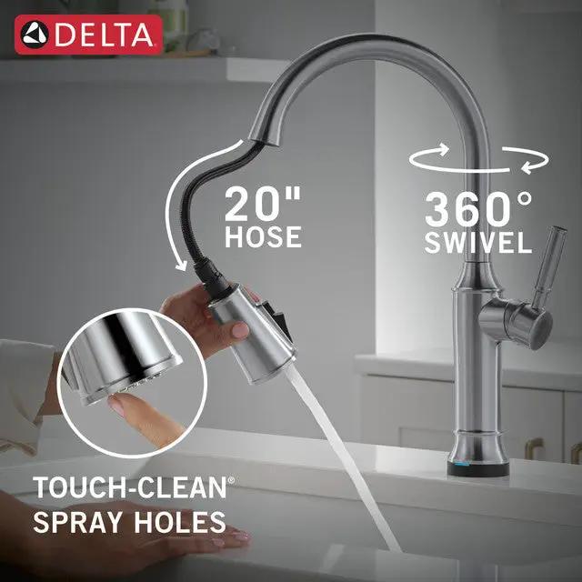 lumicoat arctic stainless kitchen faucet