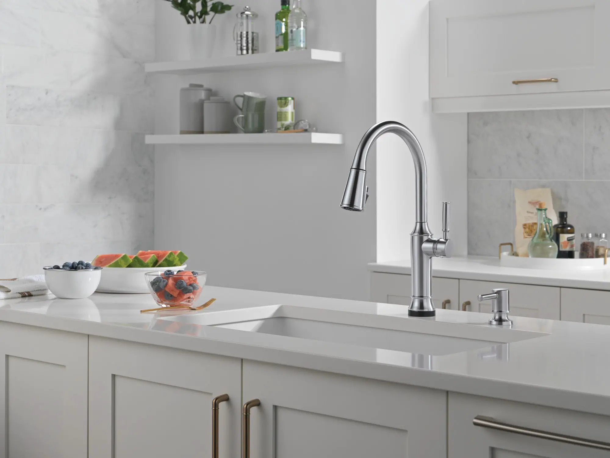 lumicoat arctic stainless kitchen faucet