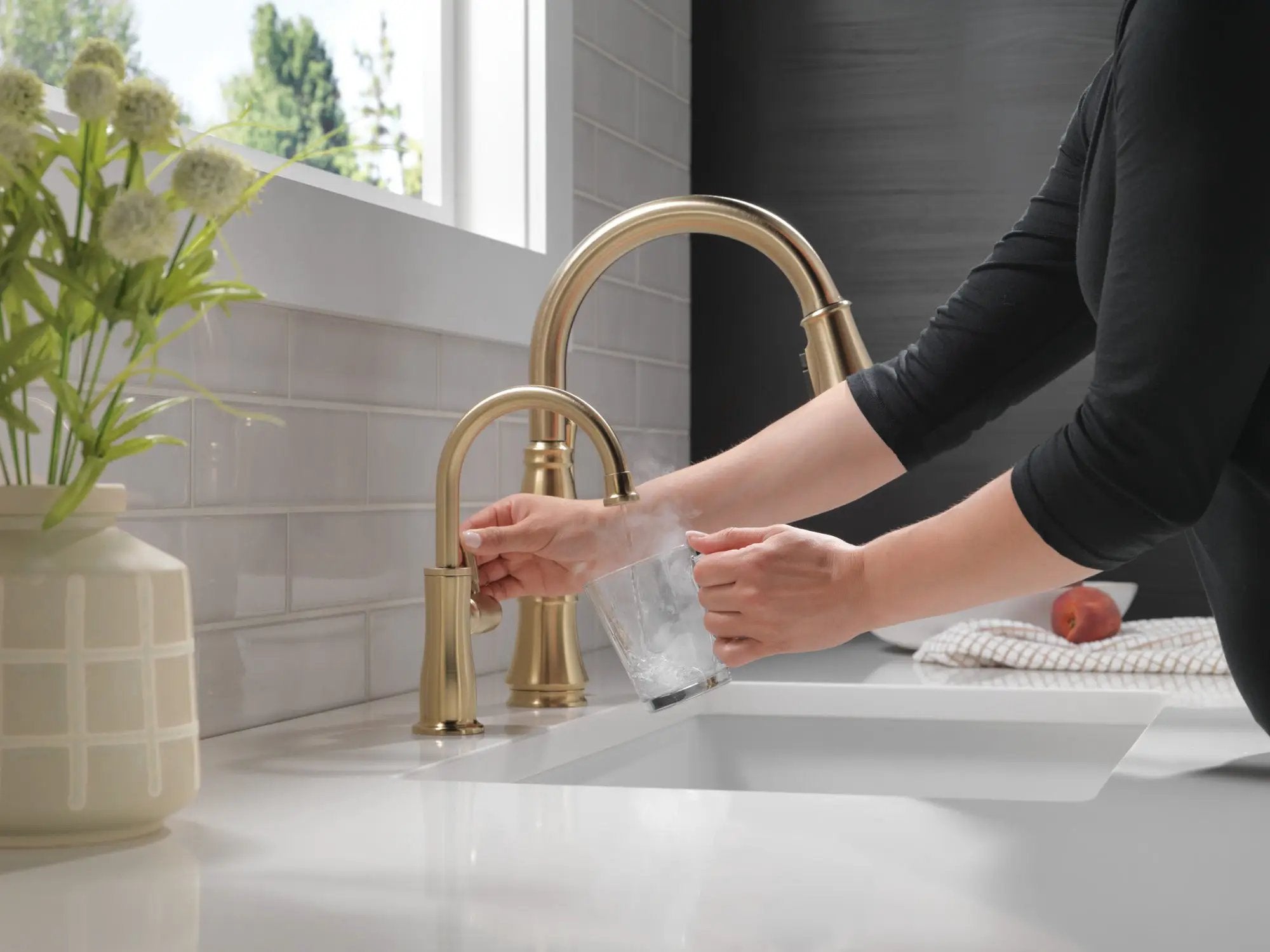 champagne bronze kitchen faucet