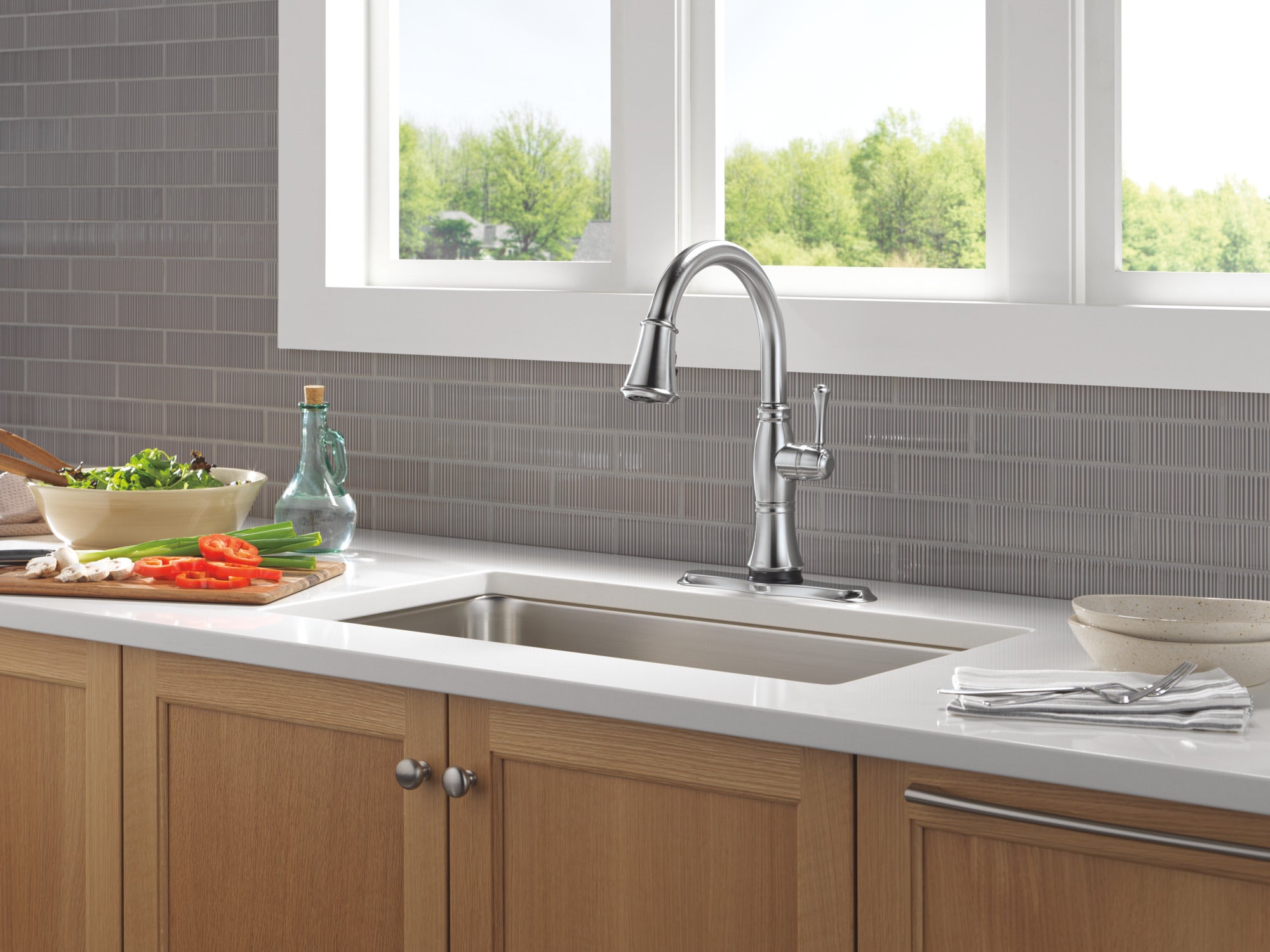 lumicoat arctic stainless kitchen faucet