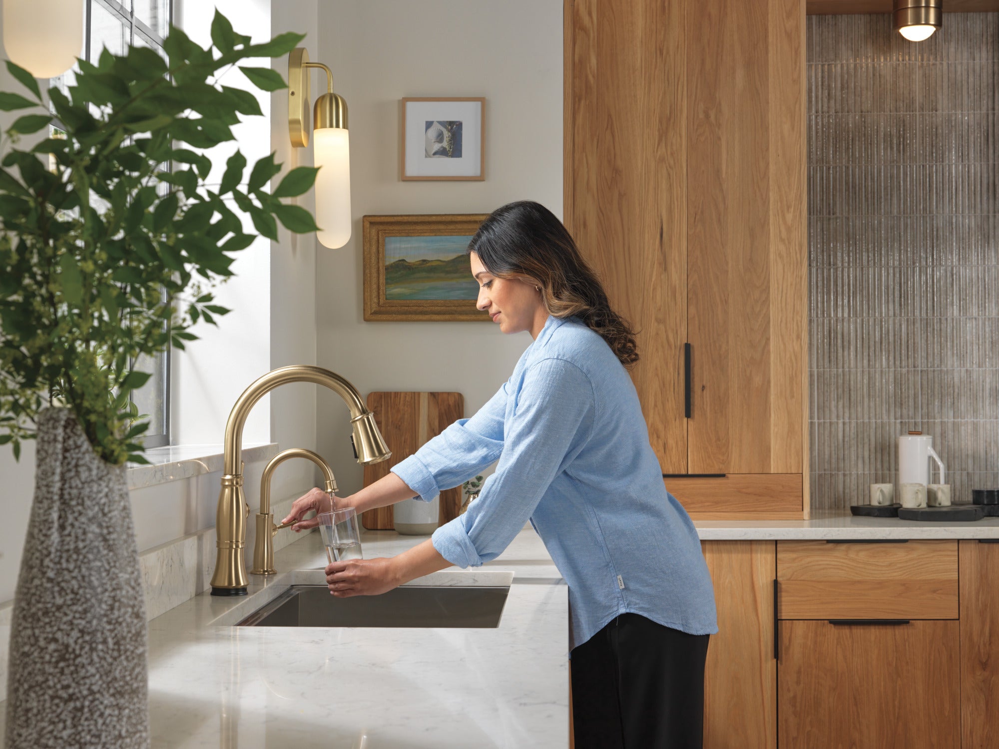 champagne bronze kitchen faucet