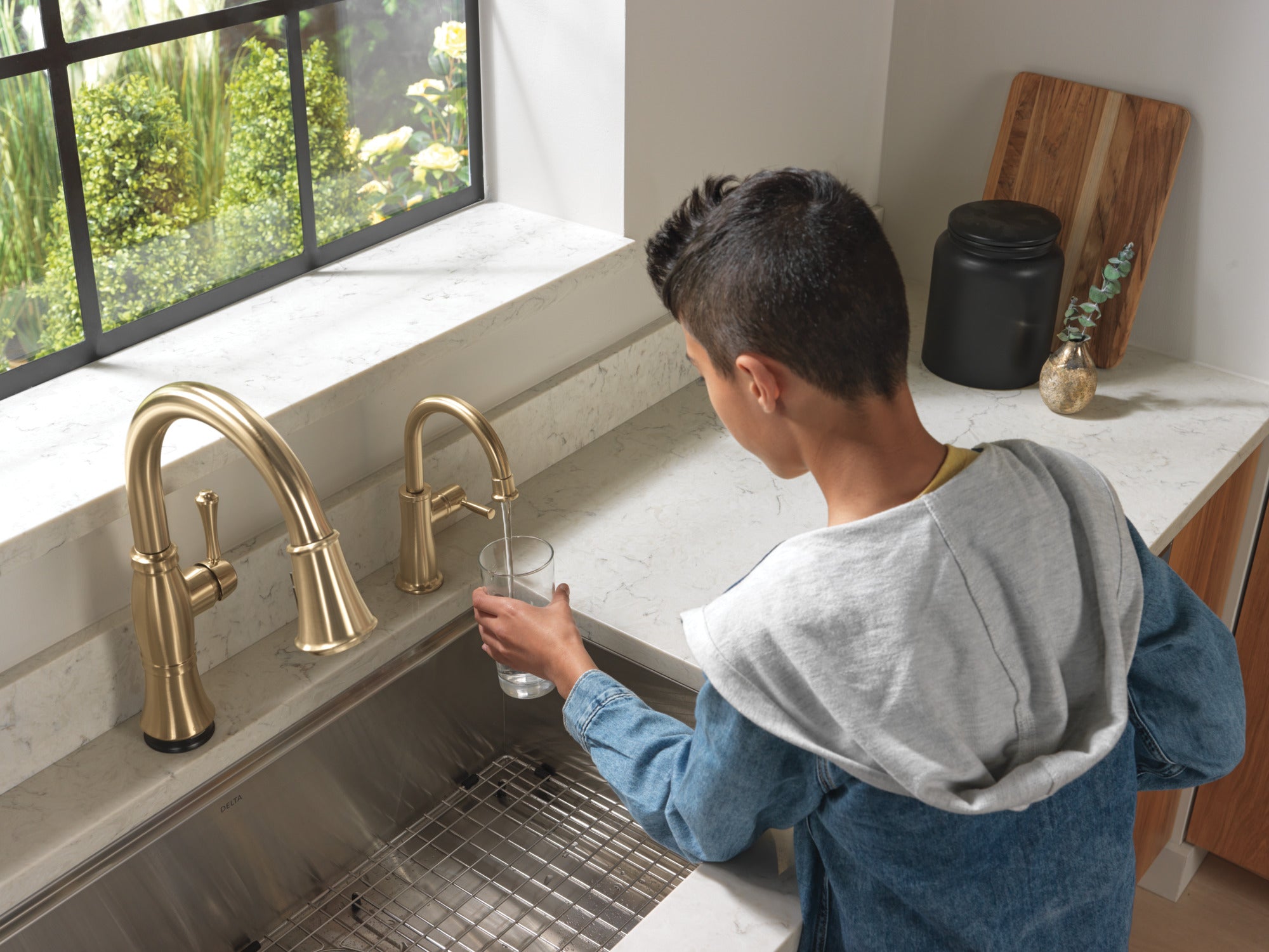 champagne bronze kitchen faucet