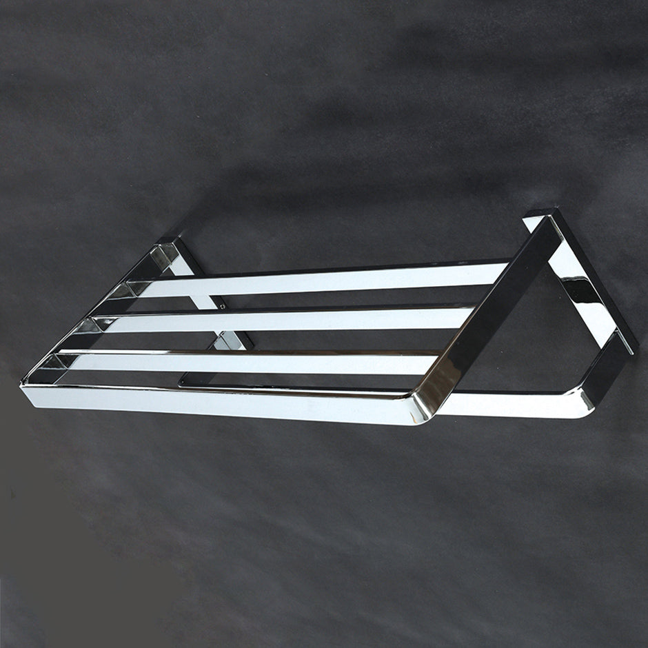 polished chrome towel bar