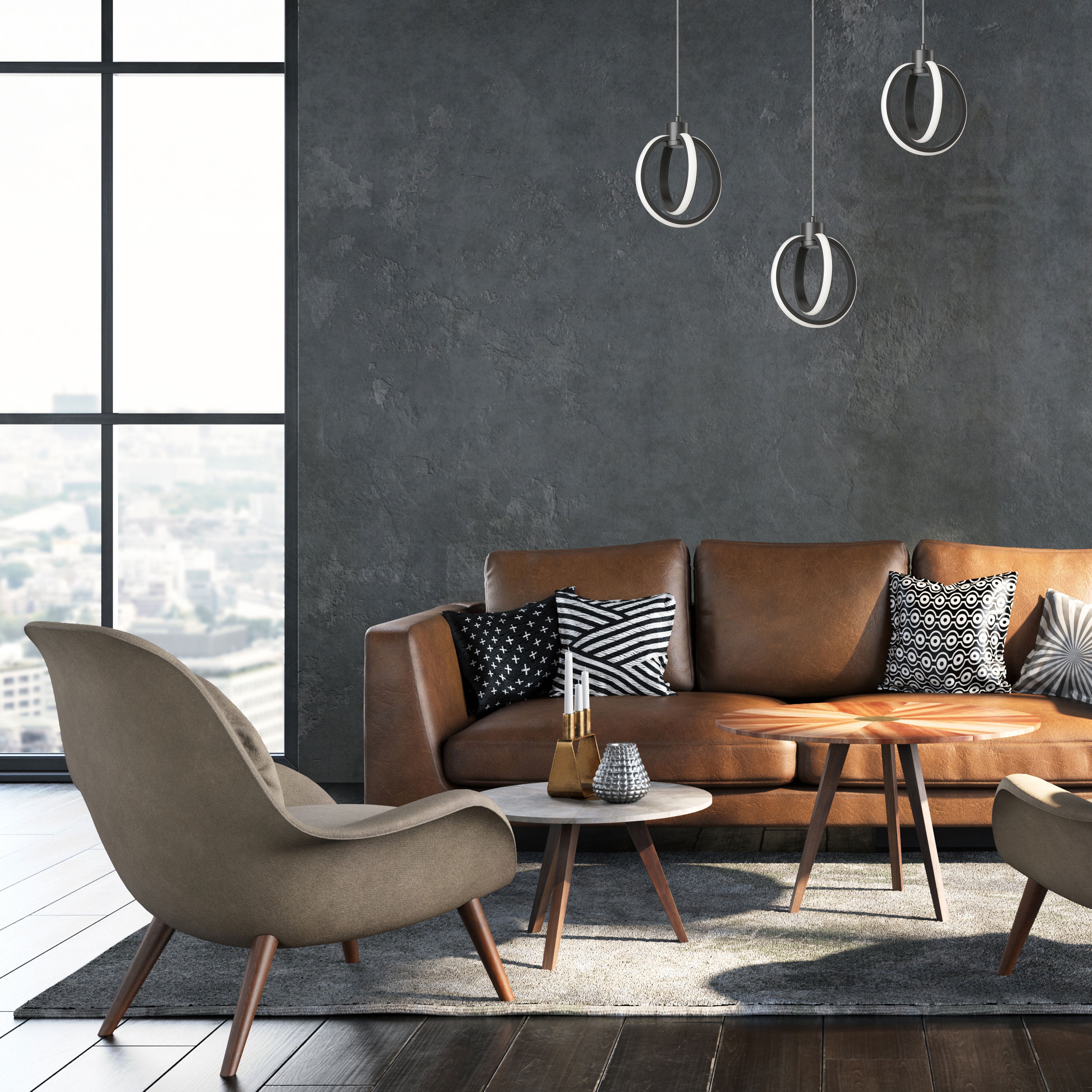 matte black pendants