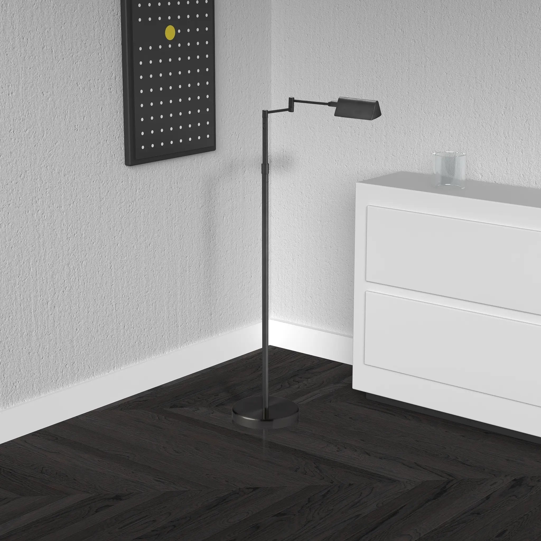 black floor lamp