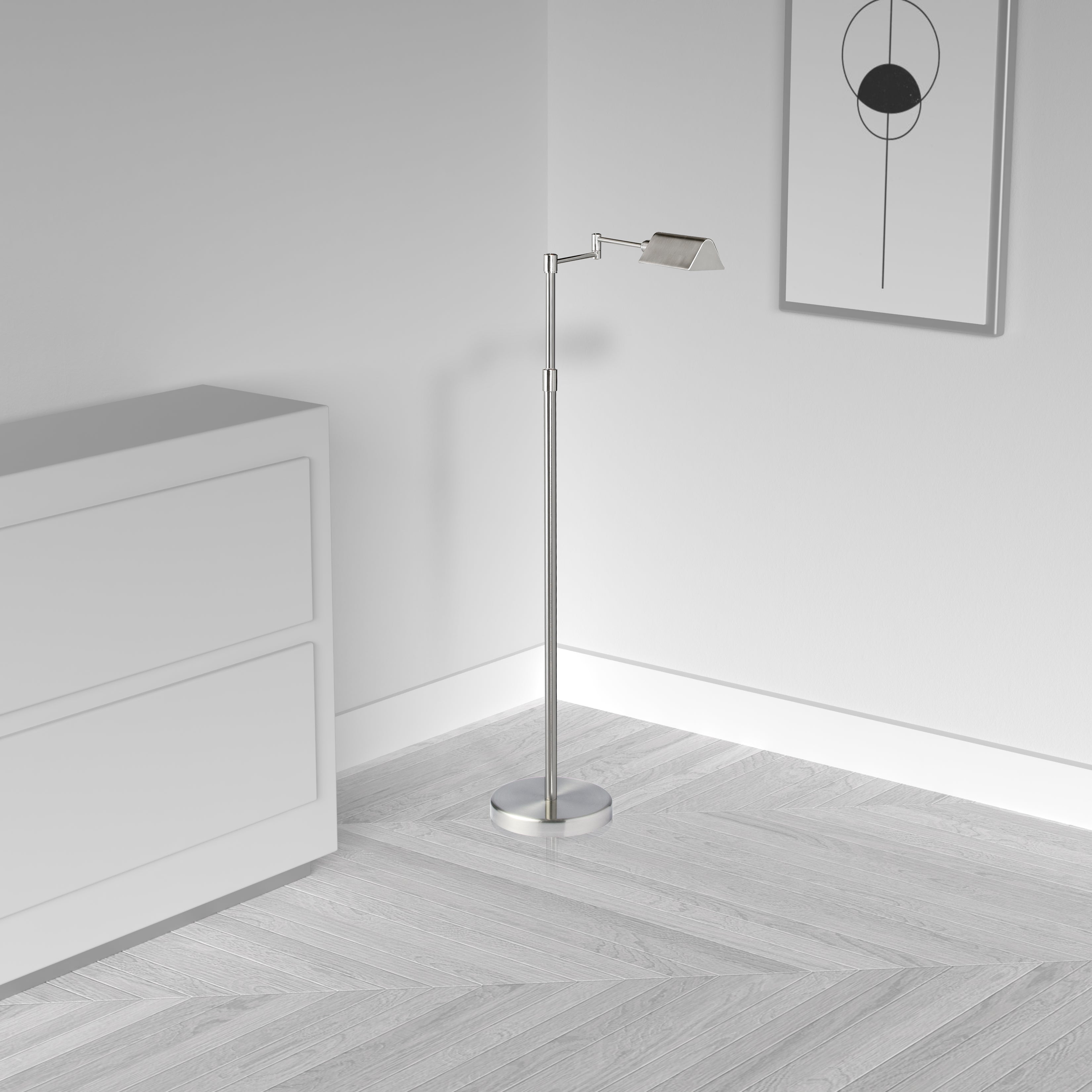 satin nickel floor lamp