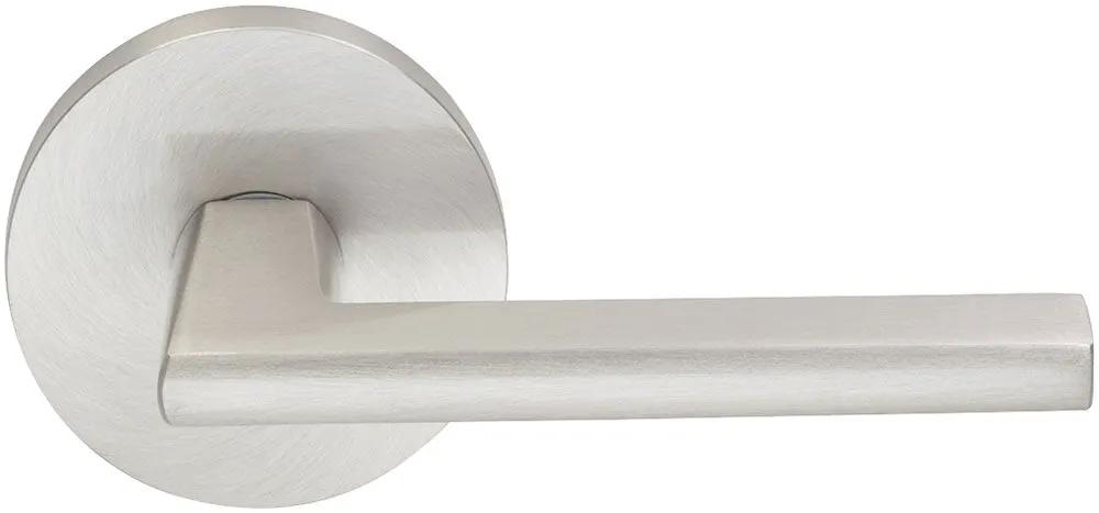 Omnia Prodigy Interior Modern Lever Latchset with Modern Round Rose by Omnia