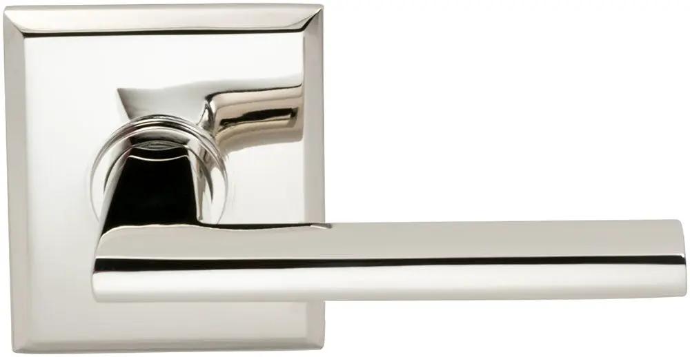 Omnia Prodigy Interior Modern Lever Latchset with Rectangular Rose by Omnia