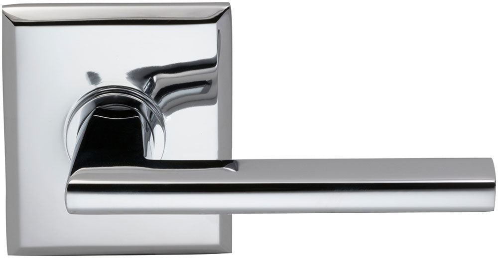 polished chrome lever