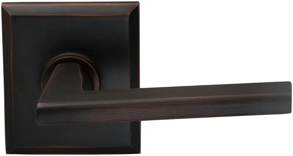 Omnia Prodigy Interior Modern Lever Latchset with Rectangular Rose by Omnia