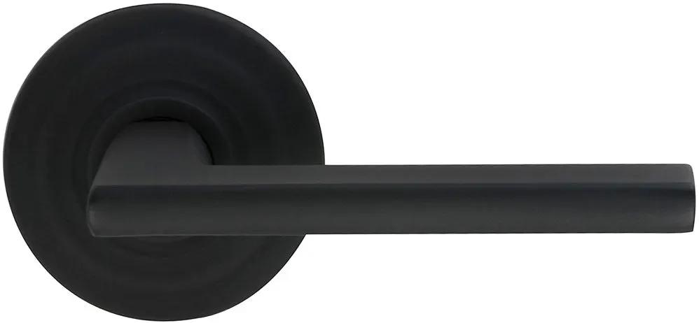 Omnia Prodigy Interior Modern Lever Latchset with Traditional Round Rose by Omnia