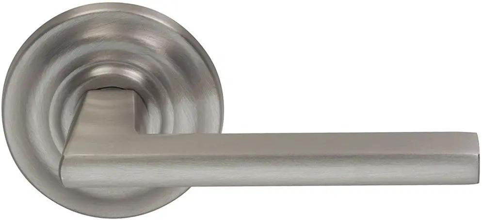 Omnia Prodigy Interior Modern Lever Latchset with Traditional Round Rose by Omnia