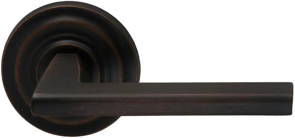 Omnia Prodigy Interior Modern Lever Latchset with Traditional Round Rose by Omnia