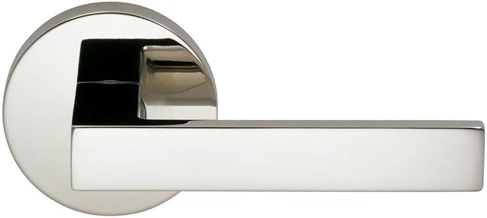 Omnia Prodigy Interior Modern Lever Latchset with Modern Round Rose by Omnia