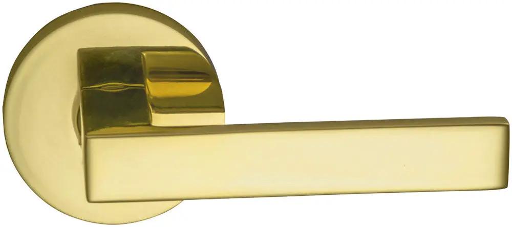 Omnia Prodigy Interior Modern Lever Latchset with Modern Round Rose by Omnia