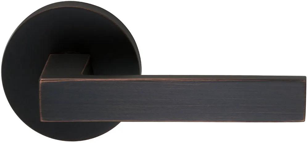 Omnia Prodigy Interior Modern Lever Latchset with Modern Round Rose by Omnia