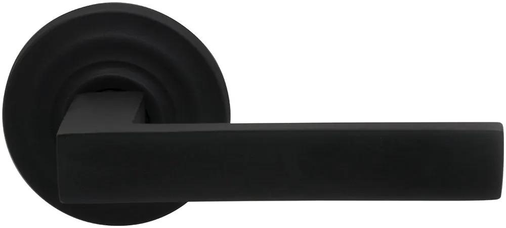 Omnia Prodigy Interior Modern Lever Latchset with Traditional Round Rose by Omnia