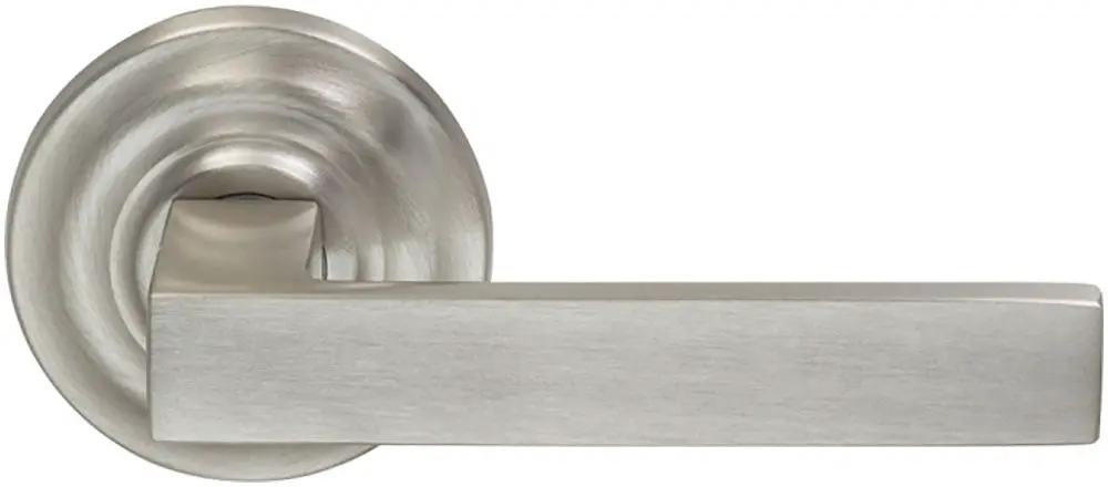Omnia Prodigy Interior Modern Lever Latchset with Traditional Round Rose by Omnia