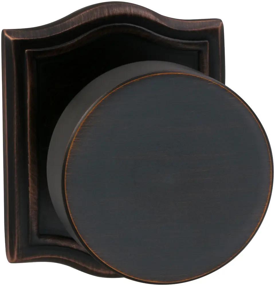 Omnia Prodigy Interior Modern Knob Latchset with Arched Rose by Omnia