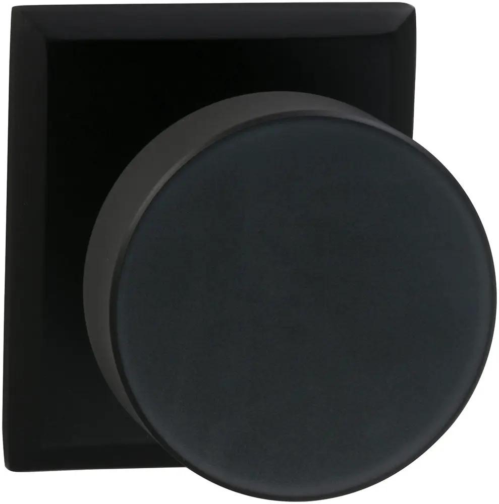 Omnia Prodigy Interior Modern Knob Latchset with Rectangular Rose by Omnia